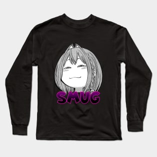 Waifu Smug Funny Anime Girl Long Sleeve T-Shirt